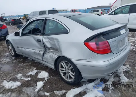 2003 Mercedes-Benz C 230 Kompressor Sport from USA, damaged, VIN WDBRN40J53A473088